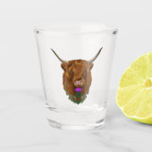 Schotse Paarse Distel Shot Glas (Voorkant)