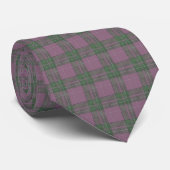 Schotse Paarse Groene Tartan Stropdas (Opgerold)