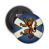 Schotse partij, Schotse vlag, Rampant Button Flesopener (Voorkant)