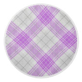  schotse patroon tartan paarse textuur keramische knop (Voorkant)