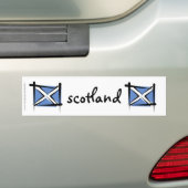 Schotse penseelvlag bumpersticker (Op auto)