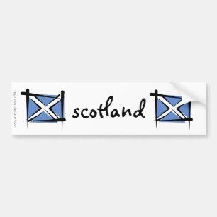 Schotse penseelvlag bumpersticker