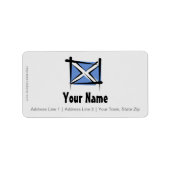 Schotse penseelvlag etiket (Voorkant)