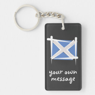 Schotse penseelvlag sleutelhanger