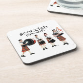 Schotse Pipe Band - Rode Kilts Onderzetter (Linkerzijde)