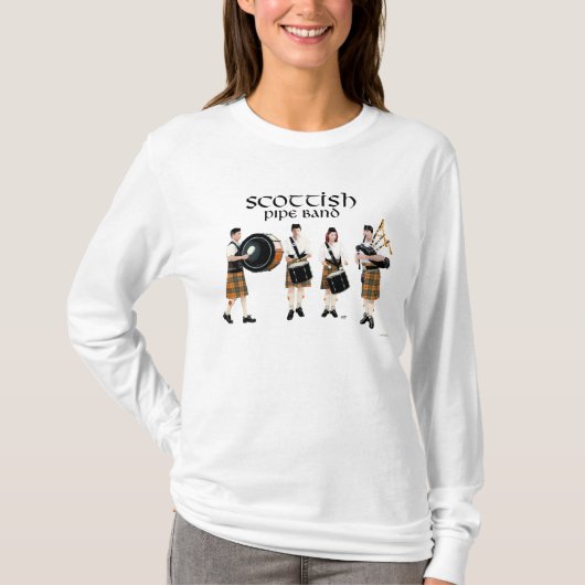 Schotse Pipeband - Butterscotch T-shirt (Voorkant)