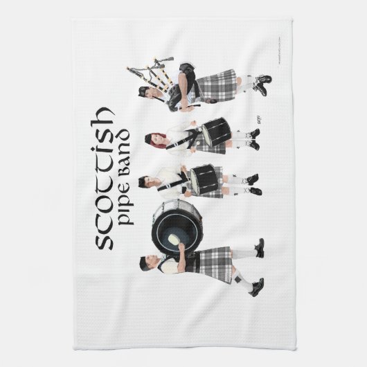 Schotse Pipeband Theedoek (Verticaal)