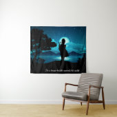 Schotse piper in heldere maan wandkleed (In Situ (horizontaal))