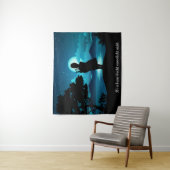 Schotse piper in heldere maan wandkleed (In situ)