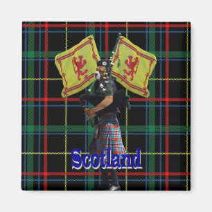 Schotse piper op tartan magneet