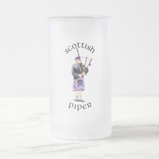 Schotse Piper - Paars Matglas Bierpul (Center)