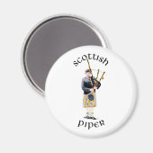 Schotse Piper - Tan Kilt Magneet (Voorkant / Achterkant)