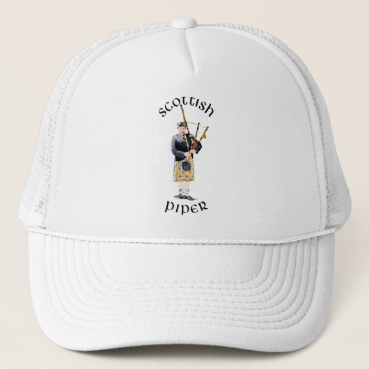 Schotse Piper - Tan Kilt Trucker Pet (Voorkant)