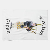 Schotse Piper - Tan Plaid Theedoek (Horizontaal)