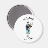 Schotse Piper - Turquoise Magneet (Voorkant / Achterkant)
