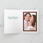 Schotse Plaid Gaelic Groet Foto Kerstmis Feestdagen Kaart (Binnen)