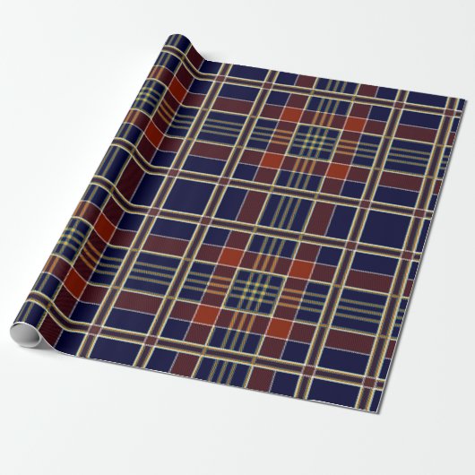 Schotse plaid inpakpapier (Uitgerold)