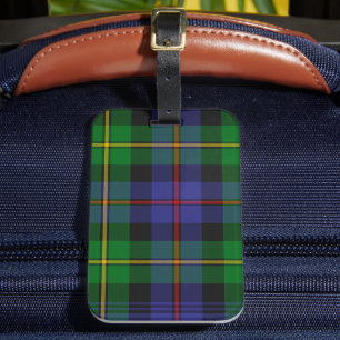 Schotse plaid patroon bagagelabel