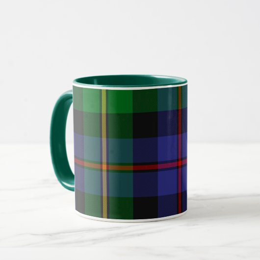 Schotse plaid patroon mok (Voorkant links)