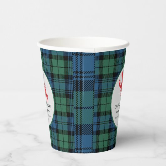 Schotse Plaid Rivierkreeft Kook Engagement Feestje Papieren Bekers (Rechts)