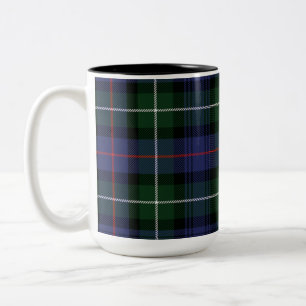 Schotse Plaid Tartan Clan MacKenzie Groen Zwart Ge Tweekleurige Koffiemok