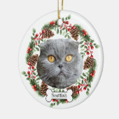 Schotse plooikat keramisch ornament (Links)