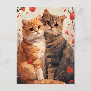Schotse plooikatten Valentijnsdag Briefkaart