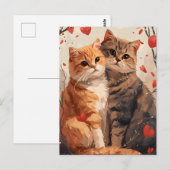 Schotse plooikatten Valentijnsdag Briefkaart (Voorkant / Achterkant)
