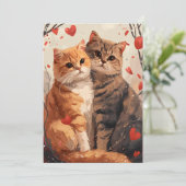 Schotse plooikatten Valentijnsdag Feestdagenkaart (Staand voorkant)