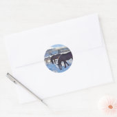Schotse ponies ronde sticker (Envelop)