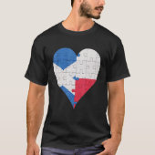 Schotse Poolse vlag hart T-shirt (Voorkant)