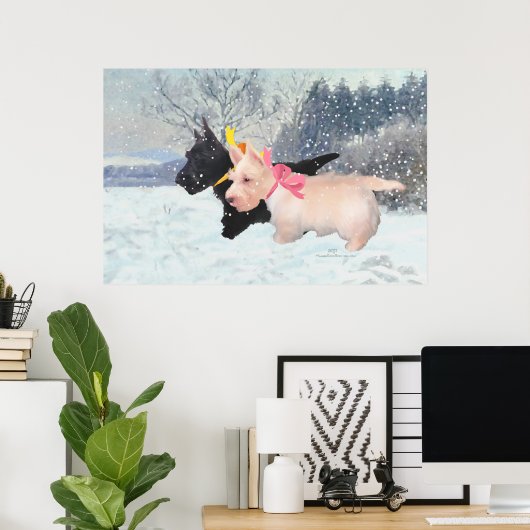 Schotse Puppies Poster (Thuiskantoor)