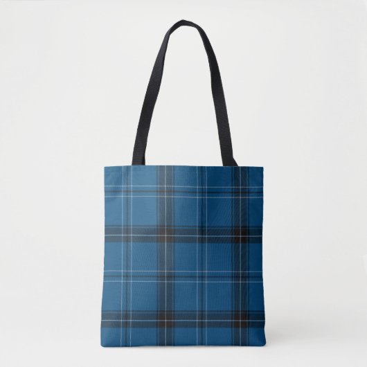 Schotse Ramsay Blue Tartan Tote Bag (Voorkant)