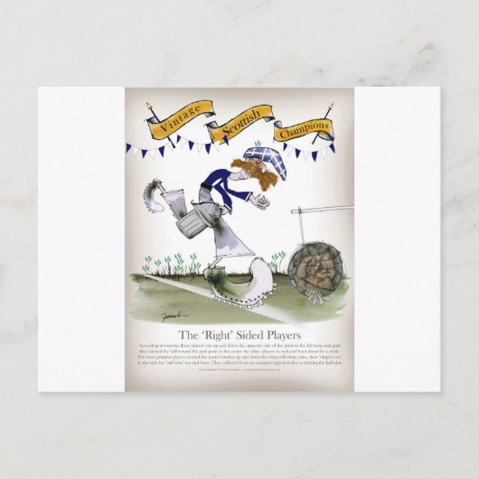 schotse rechtse voetballer briefkaart (Voorkant)