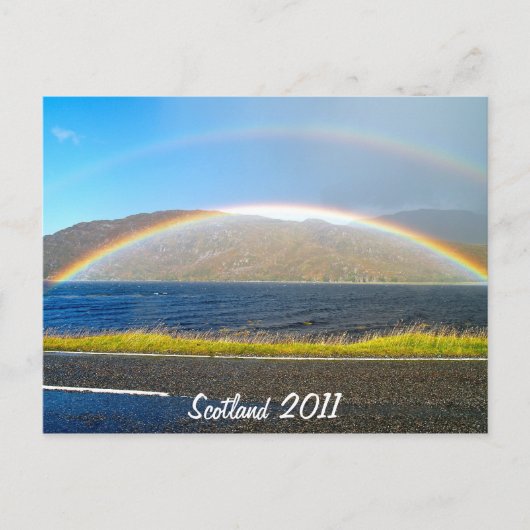 Schotse regenboog briefkaart (Voorkant)