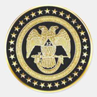 Schotse Rite 32 Ronde Sticker