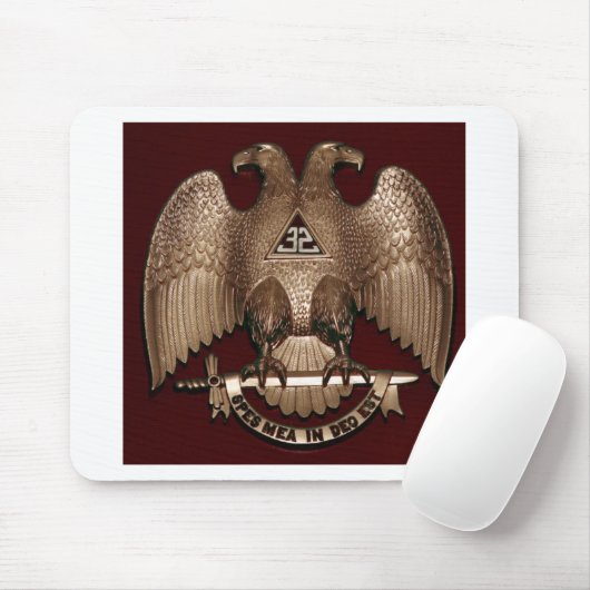 Schotse Rite Rood van Eagle van de Metselaar van Muismat (Met muis)