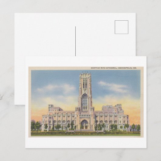  Schotse Ritekathedraal, Indianapolis Briefkaart (Voorkant / Achterkant)