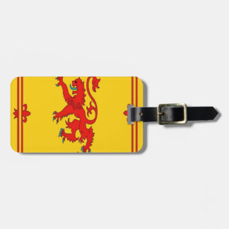 Schotse rode leeuwerige vlag bagagelabel
