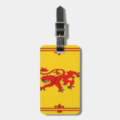 Schotse rode leeuwerige vlag bagagelabel (Voorkant verticaal)