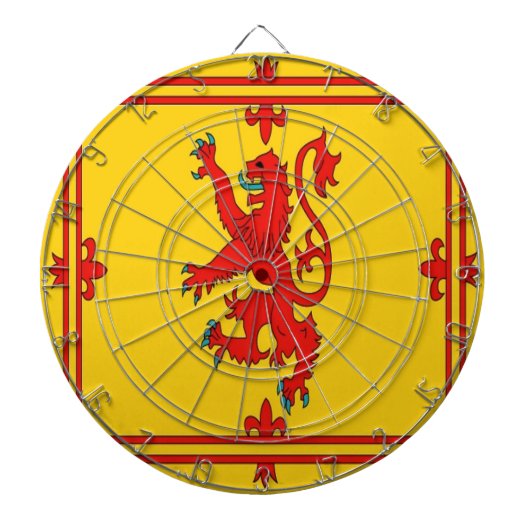 Schotse rode leeuwerige vlag dartbord (Voorkant)