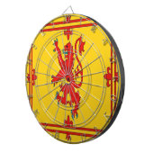 Schotse rode leeuwerige vlag dartbord (Voorkant Rechts)