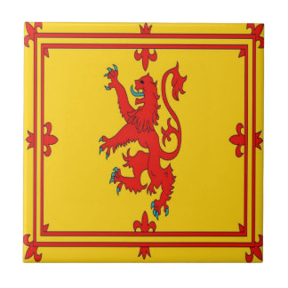 Schotse rode leeuwerige vlag tegeltje