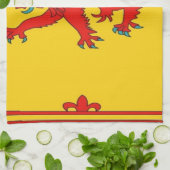 Schotse rode leeuwerige vlag theedoek (Gevouwen)