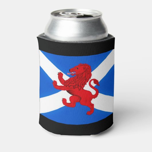 Schotse rode Rampant leeuw St. Andrews vlag Blikjeskoeler (Blikje Achterkant)