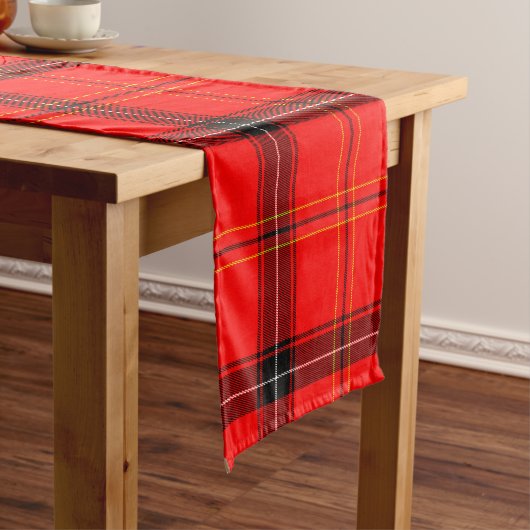 Schotse Rode Tartan Korte Tafelloper (Voorbeeld)