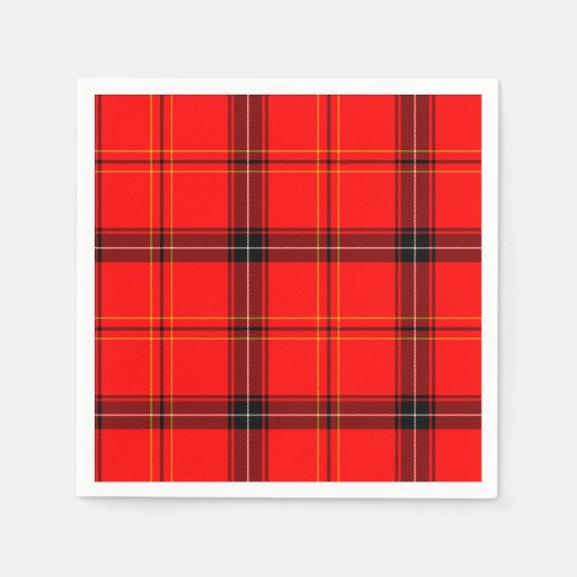 Schotse Rode Tartan Servetten (Voorkant)