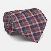 Schotse Rood Bourgondië Tartan Stropdas (Opgerold)