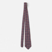 Schotse Rood Bourgondië Tartan Stropdas (Achterkant)