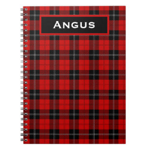 Schotse Rood En Zwart Tartan Notitieboek
